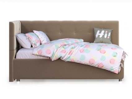 Кровать Nuvola Sabina угловая Velutto 22 90х200