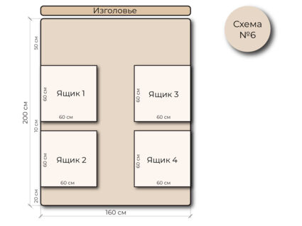 Кровать Mr.Mattress Site Box экокожа White 180х200