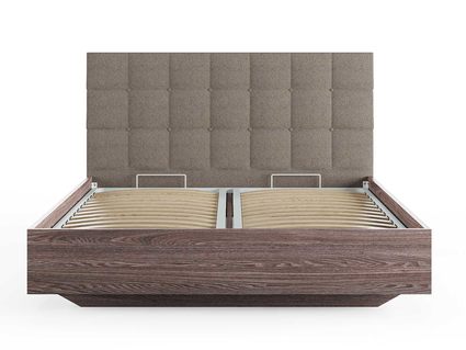 Кровать Сонум Luiza Ясень Анкор + Рогожка Песочная (с подъемным механизмом)