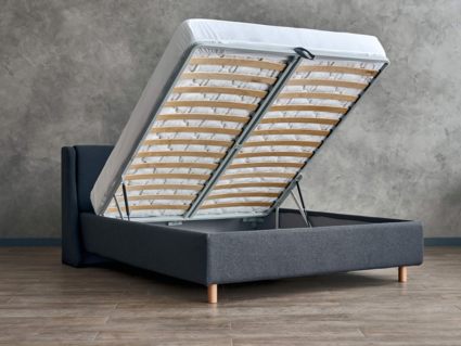 Кровать Сонум Barcelona Рогожка Деним (с подъемным механизмом) 200х190