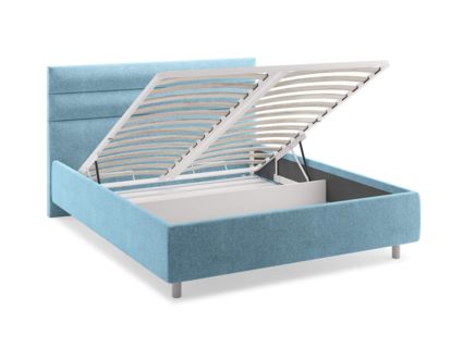 Кровать Сонум Linda Микровелюр Светло-серый (с подъемным механизмом) 80х190