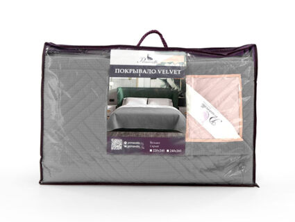 Покрывало Primavelle Velvet серое 220х240