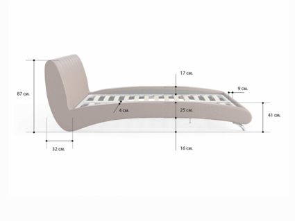 Кровать Сонум Verona Кашемир Светло-серый