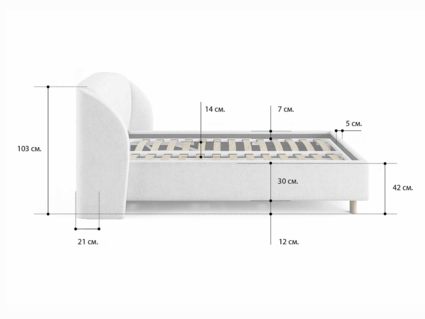 Кровать Сонум Valencia Кашемир Латте 140х200