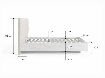 Кровать Сонум Vena Ясмунд + Кашемир Бежевый 160х190