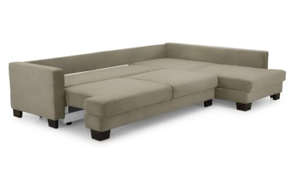 Диван Фиеста Мебель Марсель угловой (большой) велюр Boska 03 бежевый Длина 309 см