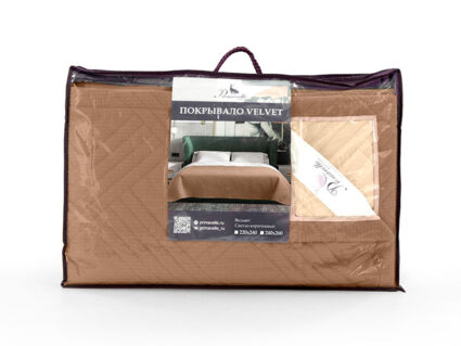 Покрывало Primavelle Velvet светло-коричневое 220х240