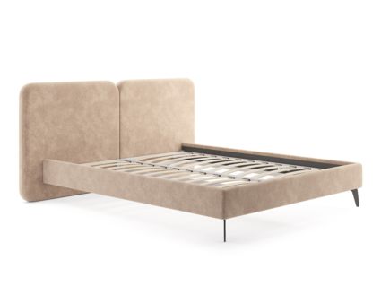 Кровать Сонум Brooklyn Микровелюр Светло-серый 180х200