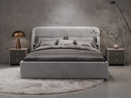 Кровать Сонум Nicole Микровелюр Оливковый 180х190