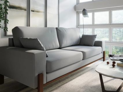 Диван Арско Хангель трехместный серый Длина 195 см