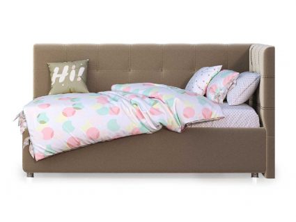 Кровать Nuvola Sabina угловая Velutto 22 90х200