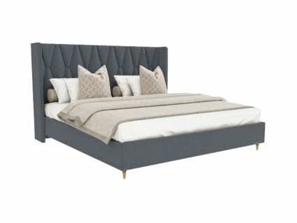 Кровать Beautyson Rebecca велюр Formula 998 серый 140х200