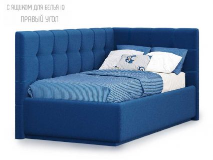 Кровать Nuvola Sabina угловая Velutto 26 (с подъемным механизмом) 120х200