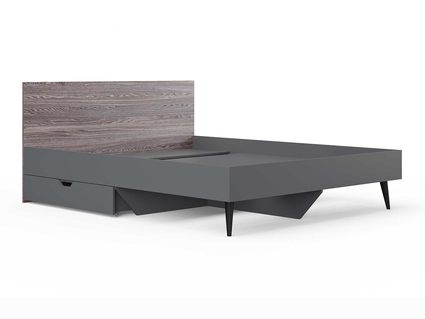 Кровать Сонум Ines Ясень анкор + серый 90х190