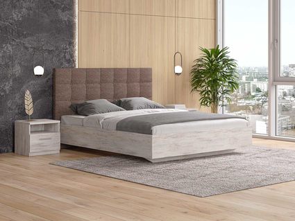Кровать Сонум Luiza Ясмунд + Кашемир Бежевый (с подъемным механизмом) 160х190
