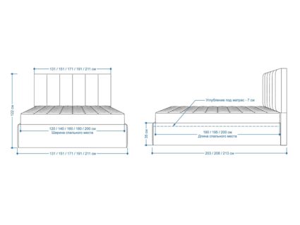 Кровать Lonax Милана велюр Dolly-2 180х195