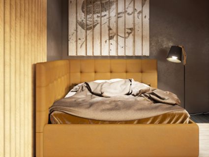 Кровать Nuvola Sabina угловая Velutto 26 (с подъемным механизмом) 120х200