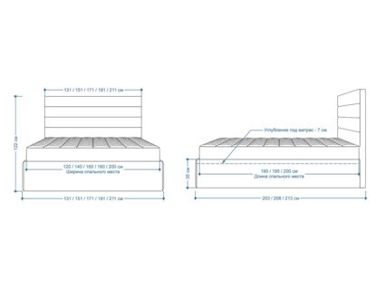 Кровать Lonax Кармела велюр Dolly-2 180х195