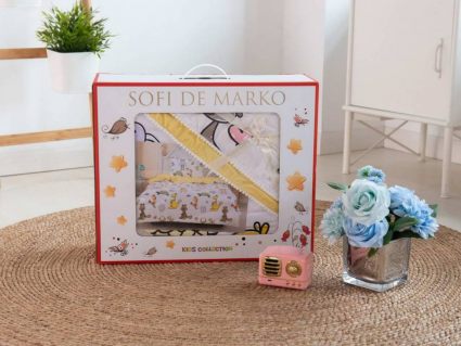 Комплект постельного белья Софи де Марко Динозаврики (голубой) с одеялом 1,5-спальный