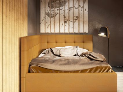 Кровать Nuvola Sabina угловая Velutto 14 (с подъемным механизмом)