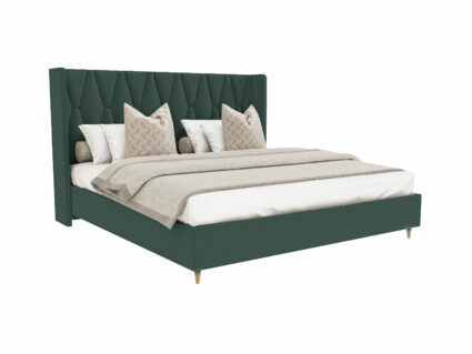 Кровать Beautyson Rebecca велюр Formula 697 зеленый 140х200