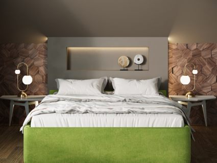 Кровать Nuvola Alba Velutto 32 (с подъемным механизмом) 200х200