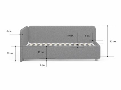 Кровать Сонум Capri Кашемир Бежевый 90х190