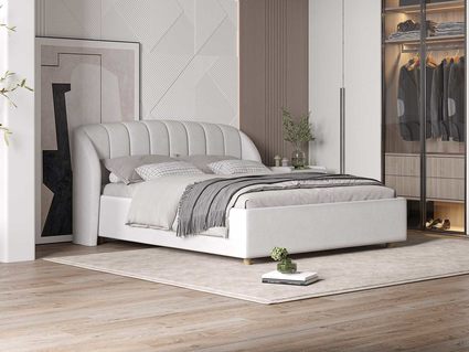 Кровать Сонум Valencia Экокожа Белая 160х200