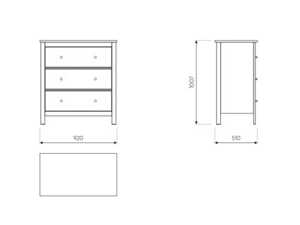 Комод Гуд Лакк Сага серый 51х92