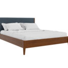 Кровать Rivi Ruby Wood Орех светлый/Рогожка Step 7 180х200