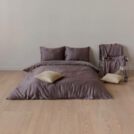 Комплект постельного белья Luxberry ТЕНСЕЛЬ шоколадный/экрю 1,5-спальный